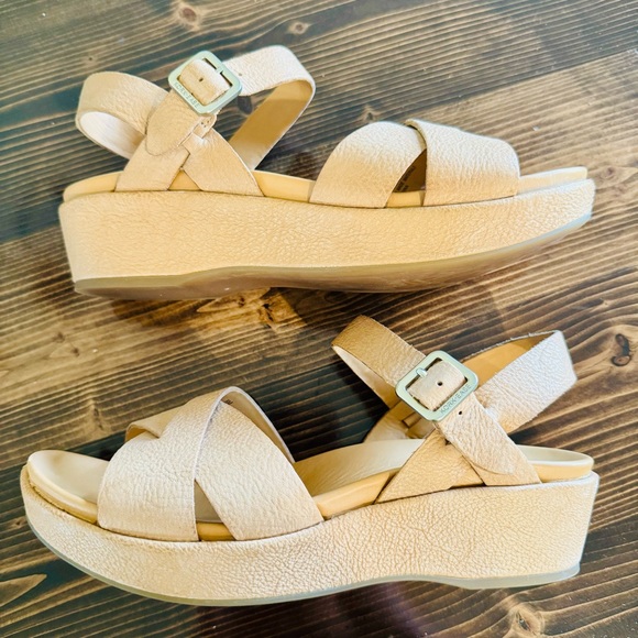 Kork-Ease Tan Platform Sandals - Picture 1 of 7